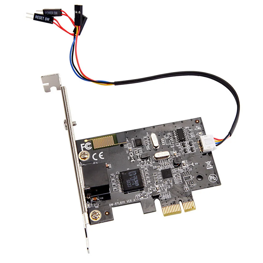 Многофункциональный 10/100/1000 Мбит/с PCI-E PCI Express RJ45 гигабитный сетевой карты с дистанционным управлением, чтобы включить/Off Настольный ПК