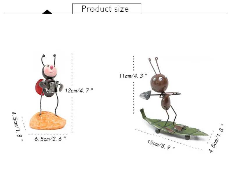 Творческий Утюг Ant Божья коровка миниатюрные фигурки украшения мультфильм насекомых Модель рабочего ремесла домашний декор детские игрушки подарки