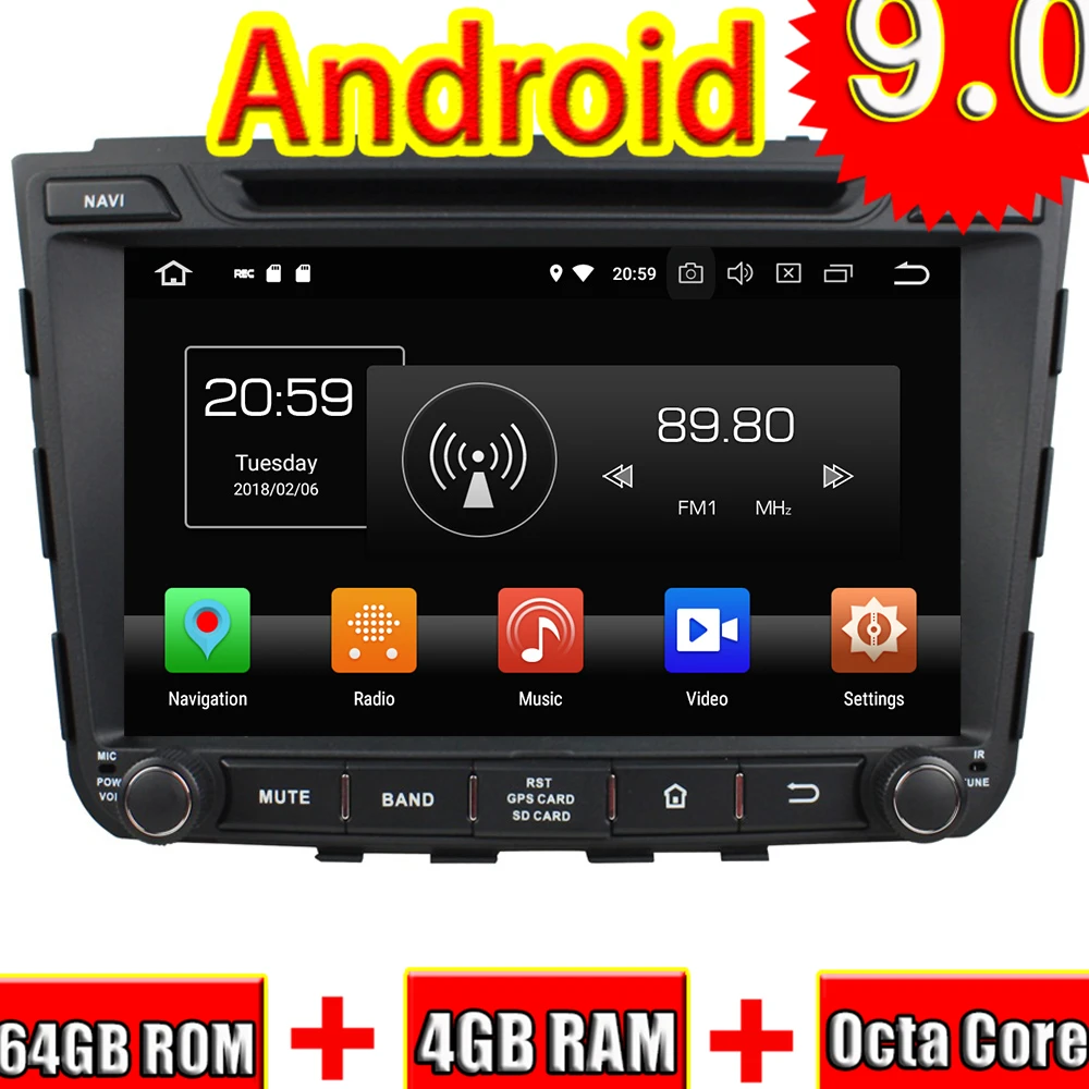 

Topnavi 8 ''Android 9,0 автомобильный DVD мультимедийный плеер для Hyundai IX25 2014-2015 Авторадио GPS Навигация Аудио Стерео Bluetooth