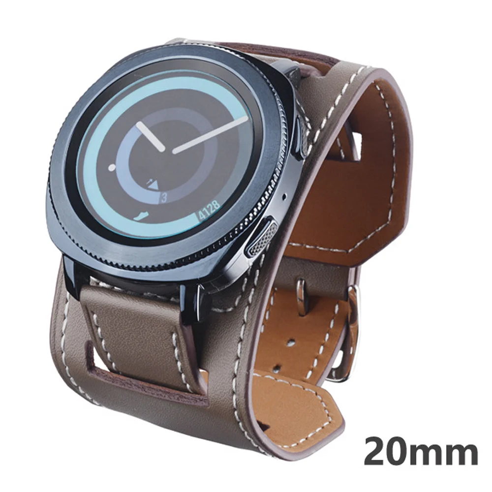 Спортивный Браслет Aivtalk ремешок для часов samsung gear Sport S4 20 мм сменный кожаный Smart Watch