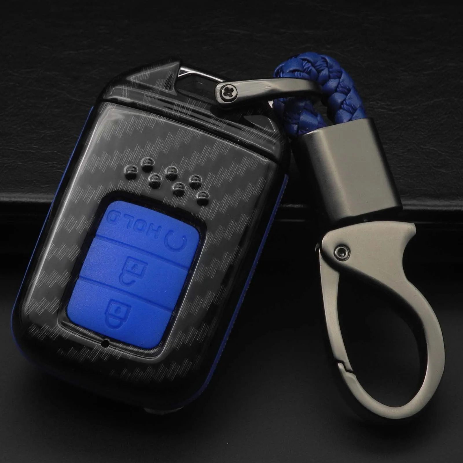 Bilchave 3 кнопки модный карбоновый Автомобильный ключ чехол для электронный