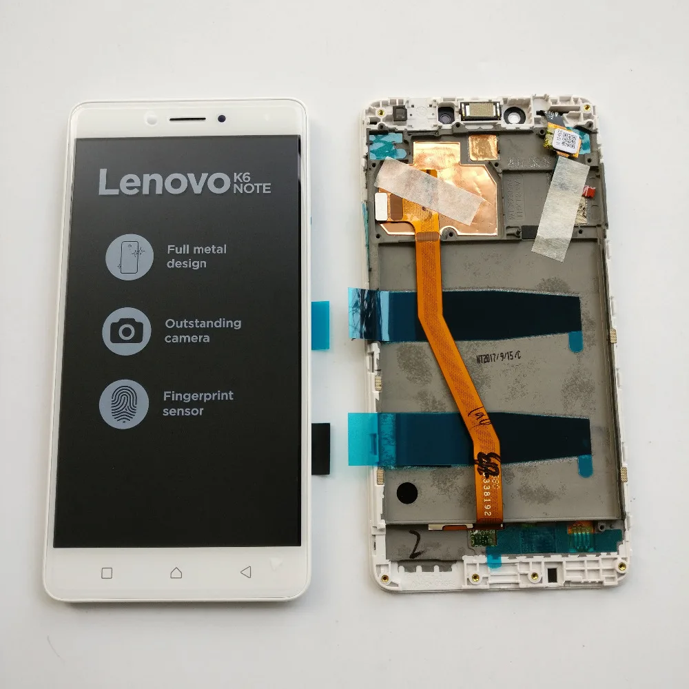 Белый/черный/золотой 5 дюймов для Lenovo K6 Note K53a48 Полный ЖК дисплей + сенсорный экран