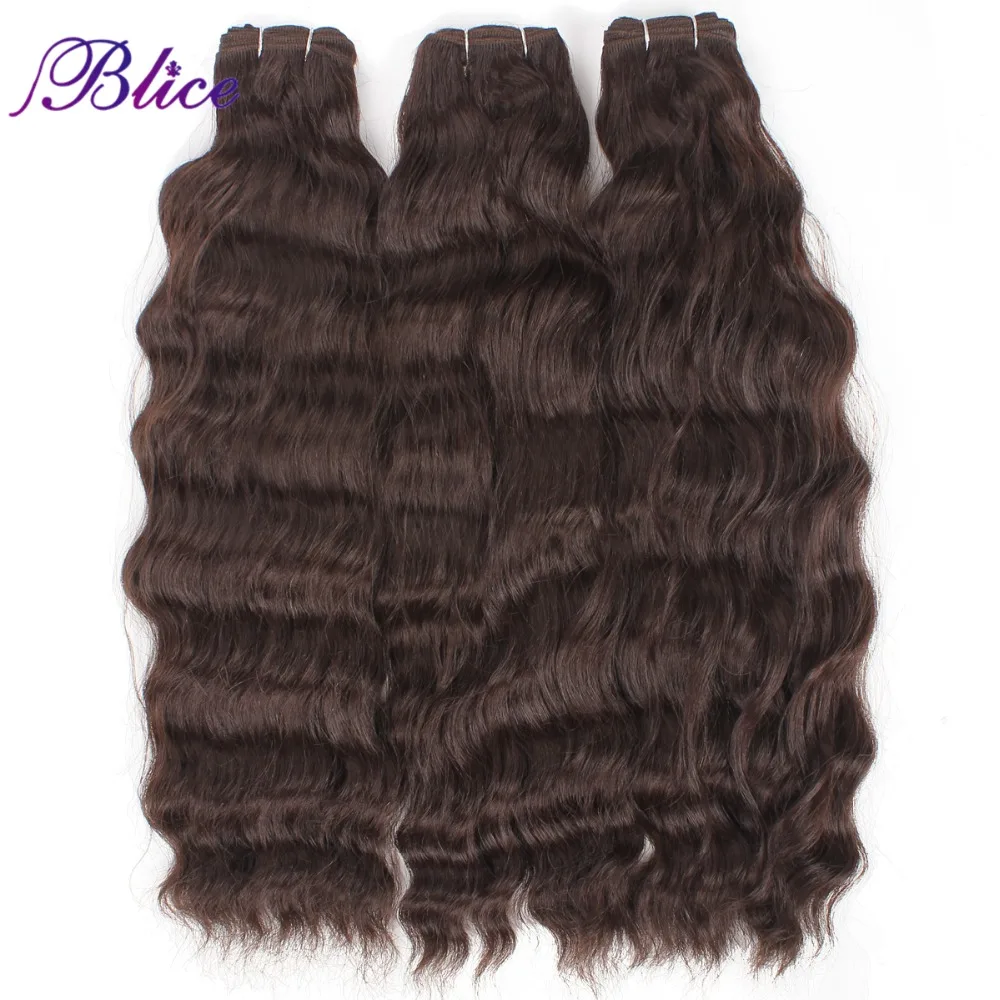 Blice синтетический 18 ''20'' 22 ''природа пучки волнистых волос чистый цвет Futura смешанные волосы наращивание Природы Волна ткачество 3 шт./лот