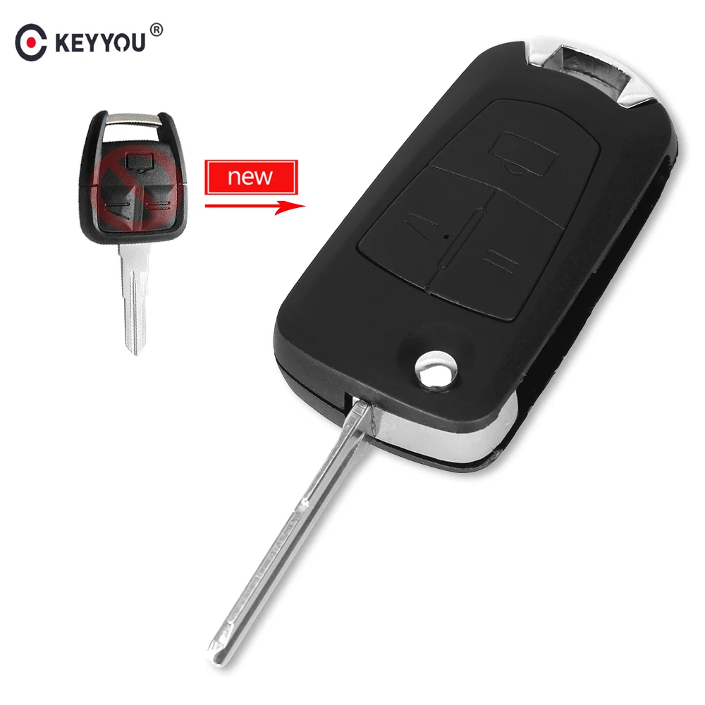 Запасной чехол KEYYOU для Opel Corsa Astra Kadett Monza Монтана HU46 Blade складной с 3 кнопками|Ключ