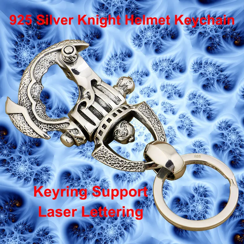Брелок для ключей 8J018 из серебра 925 пробы в стиле ретро панк|keyring fashion|keychain keyringfashion
