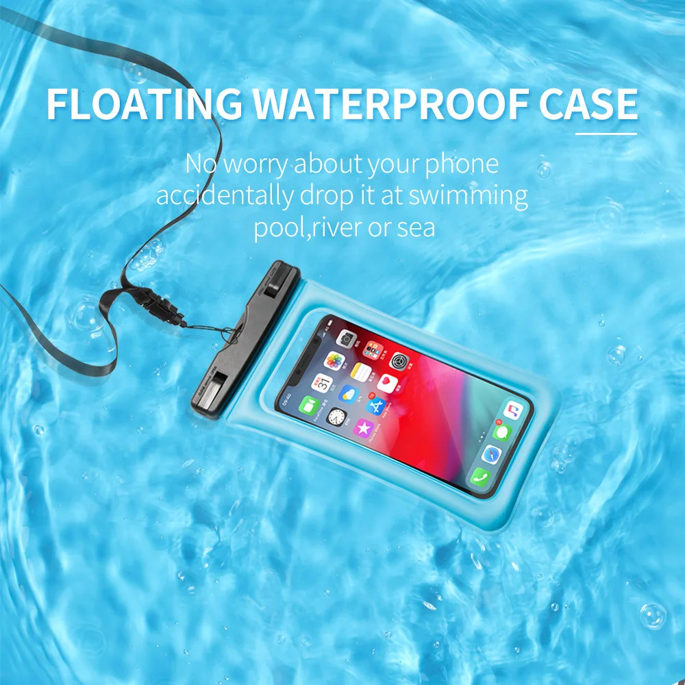 

COPOZZ Beach Waterproof Phone Case Cover Touchscreen Floating Aribag Dry Diving Bag Pouch for iPhone Xiaomi Samsung Meizu
