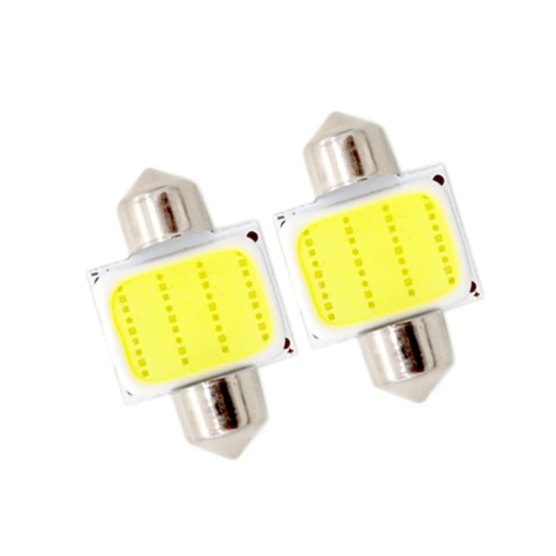 2 шт./лот 31 мм 36 39 42 C5W DC12V гирлянда COB 12 чипов белые Автомобильные светодиодные