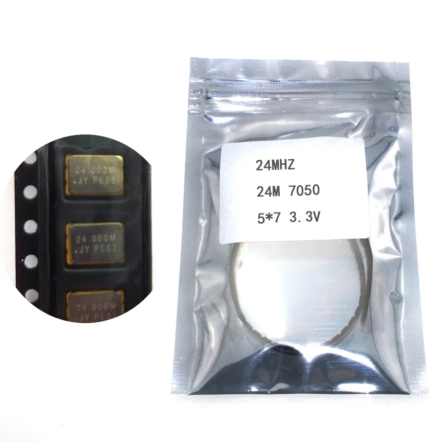 10 шт. SMD 5070 активный кварцевый генератор OSC 24 МГц 24 м 7050 5*7 3,3 В 25PPM