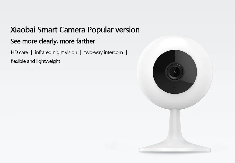 Xiaomi Mi jia xiaobay Интеллектуальные камеры 720 P HD беспроводная WiFi инфракрасная смарт-камера ночного видения монитор младенца 100,4 градусов для Xiaomi Mi домашнего приложения