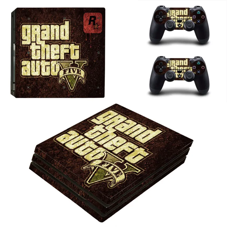 GTA 5 ps 4 виниловые наклейки pegatinas vinilo PS4 PRO стикер кожи Pro Обложка Наклейка Дизайн