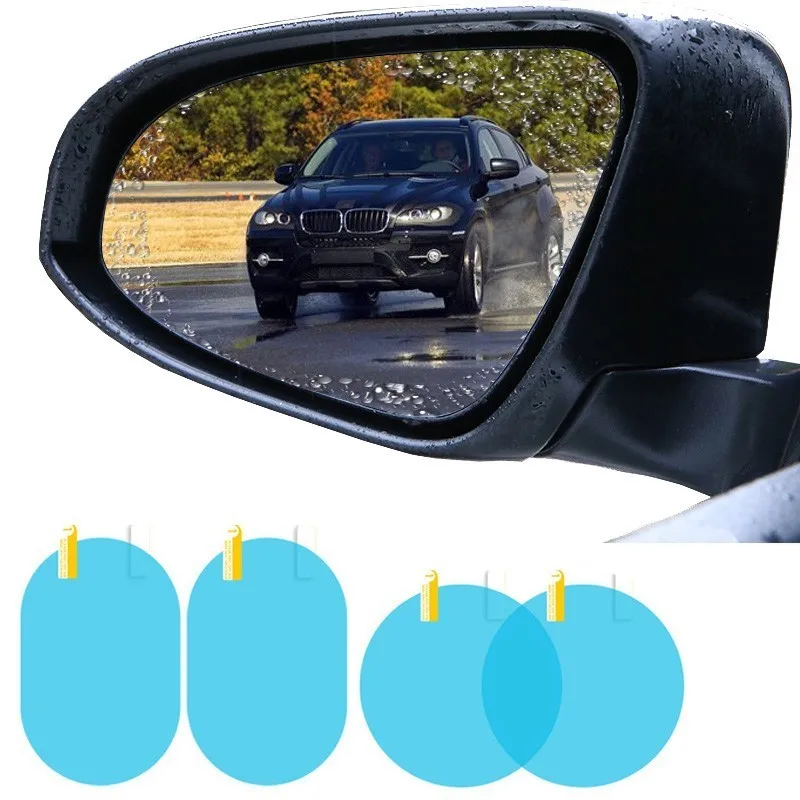 2 шт. Автомобильная наклейка противотуманная Автомобильная зеркальная оконная непромокаемая Водонепроницаемая мягкая флимовая зеркало заднего вида защитные прозрачные автомобильные аксессуары