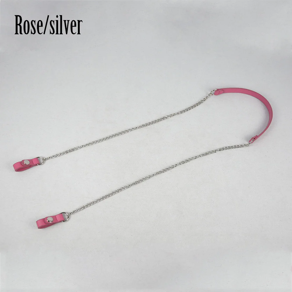 rose silver Новинка, цветная длинная сумка на плечо, крепление на цепочке, крепление на ремешке из искусственной кожи, застежка-зажим для opoket Obag O Bag - Цвет: rose silver