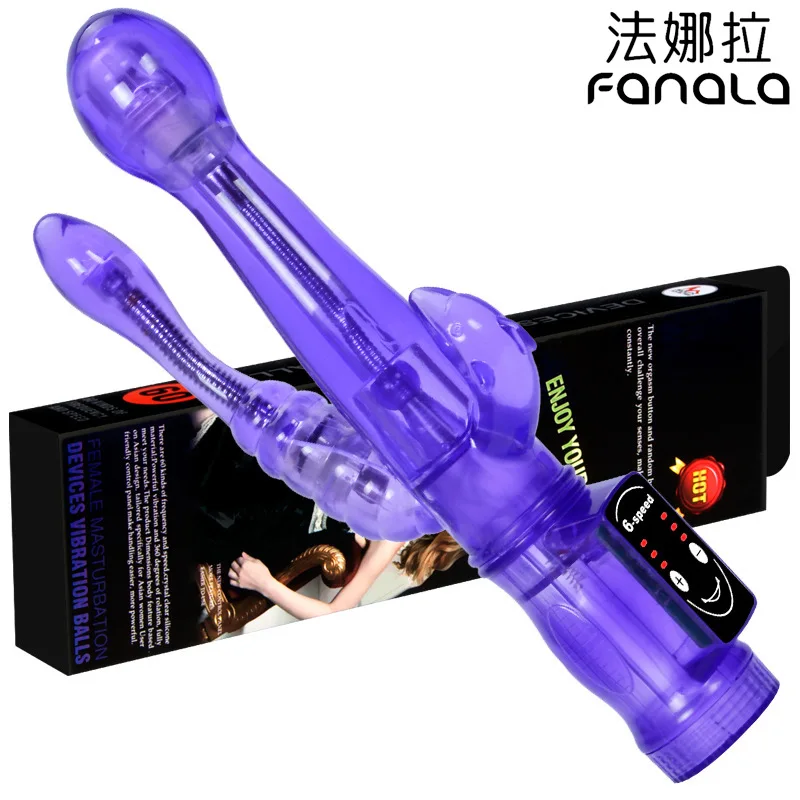 Вибратор точки G с двойным проникновением 6 Скоростной вибратор мотором