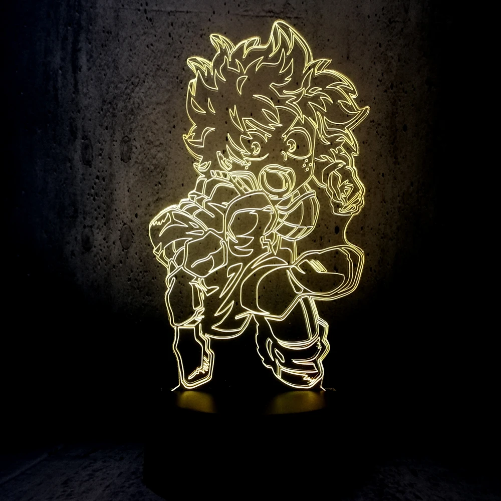 Светодиодный светильник My hero в стиле колледжа deku 3D ночник для домашнего декора