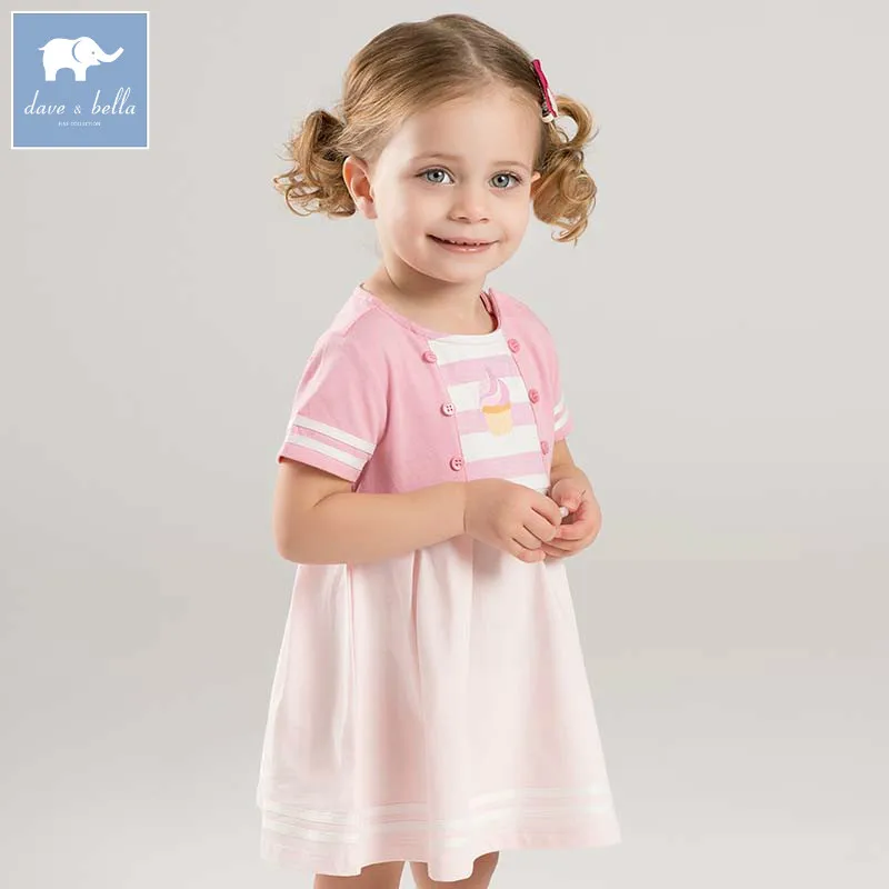Dave bella baby girls dress children princess clothing toddler summer party wedding costumes kids gown DBF7098 | Детская одежда и