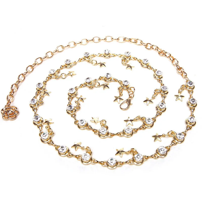 2017 Стразы ремень цепочка для женское платье тонкий пояс женские элегантные