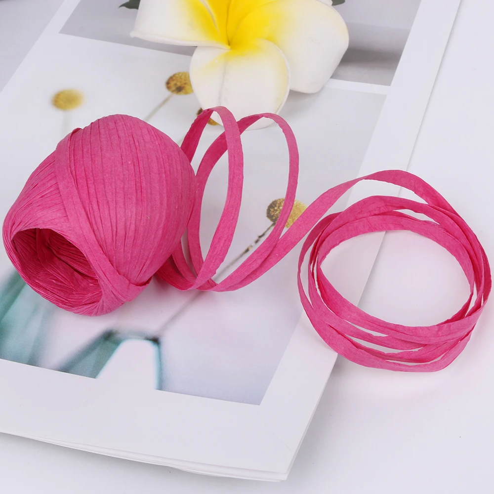 1 шт. 20 м/рулон DIY рафия ленточный шнур веревка для упаковки ладони бумажный канат Подарочная коробка Упаковка Рождественский свадебный подарок украшения для упаковки