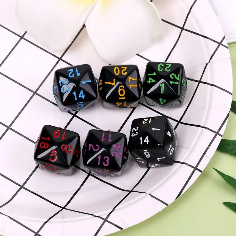 6 шт./компл. игральные кости сторонних D6 24 очков настольные игры многогранные для
