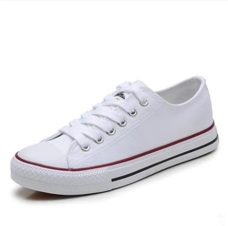 Кеды женские классические холщовые кроссовки со шнуровкой плоская