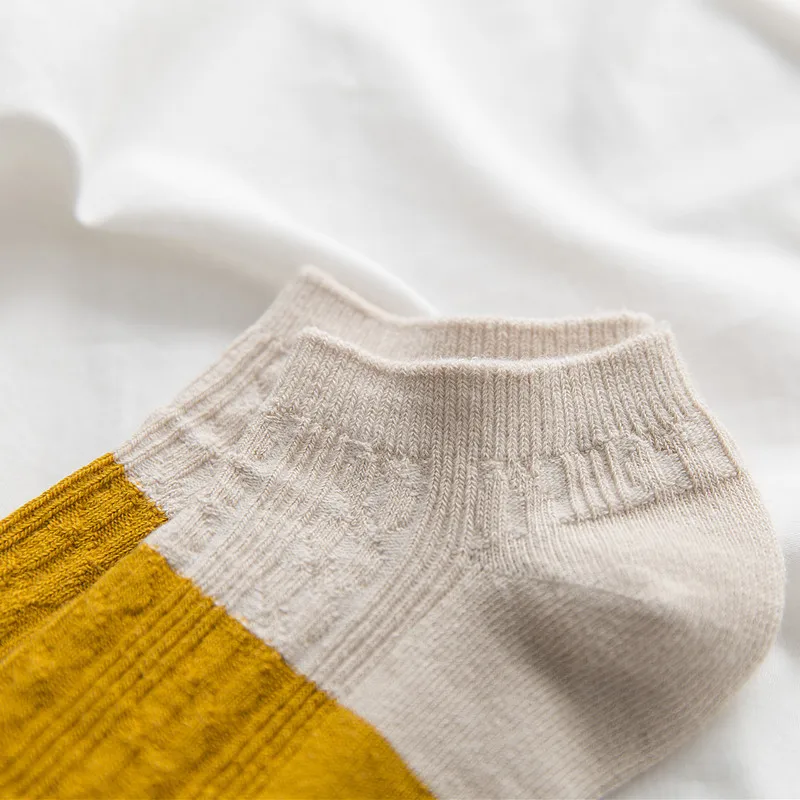 Новинка 2019 5 цветов модные женские носки двухцветные с переплетением Calcetines милые