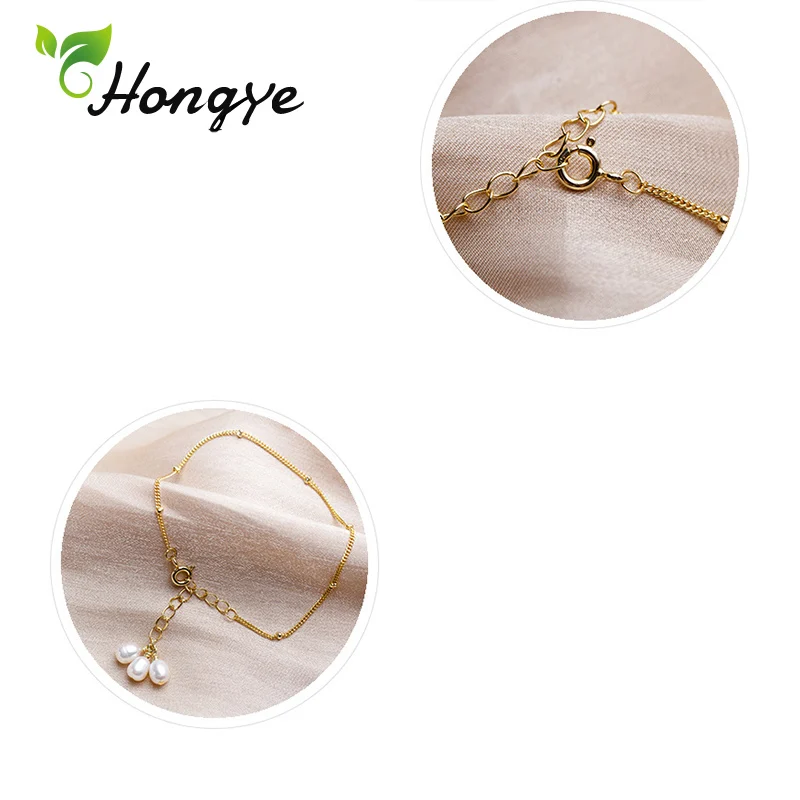 Hongye Новый Модный жемчужный браслет регулируемый золотой цвет наручные