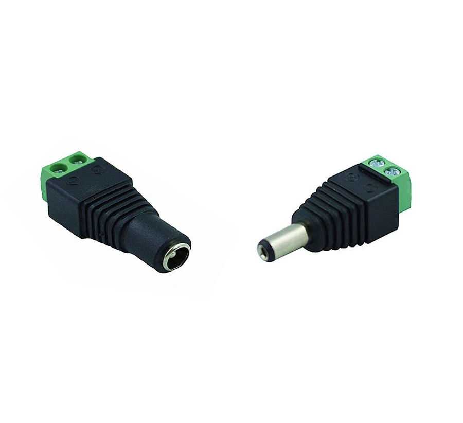 1 Pair 2.1 x 5.5 DC Power Male / 2.5X5.5 Female Plug Jack Adapter Connector for CCTV Camera LED strip Light | Безопасность и