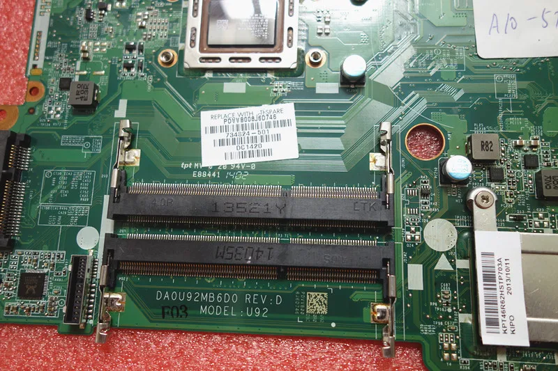 Модель: U92 734824-501 для материнской платы HP PAVILION 15-N DA0U92MB6D0 REV:D материнская плата 8670M/2G