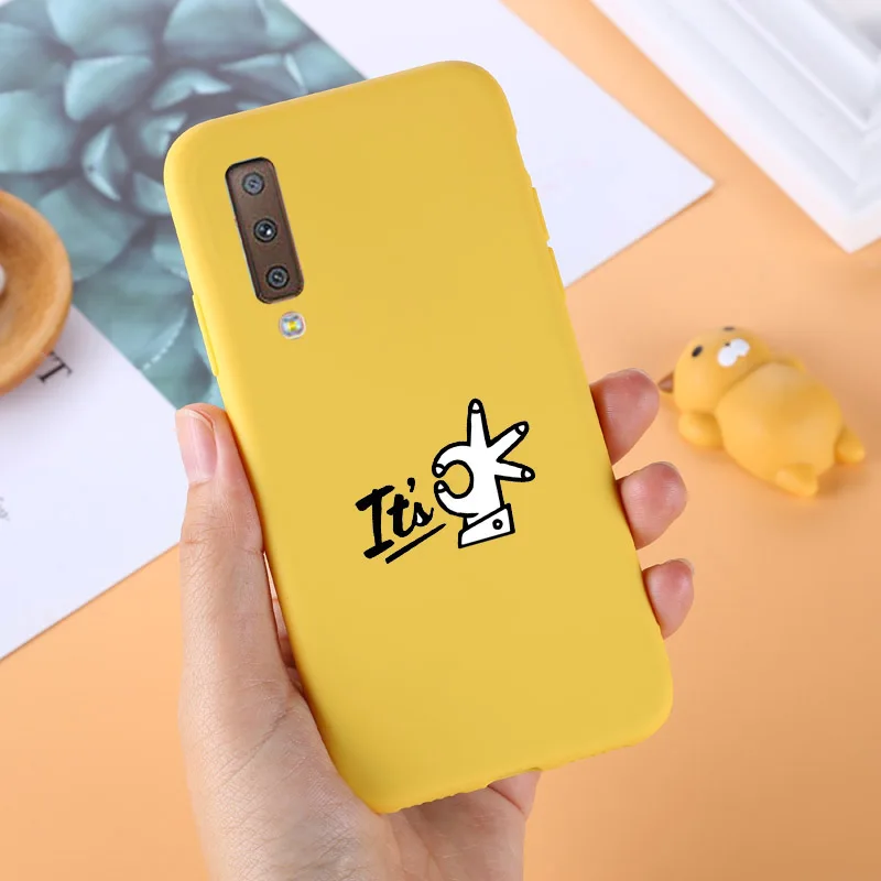 A72018 чехол для Samsung Galaxy A7 2018 A750F SM-A750F милый мультяшный кролик клубника любовь