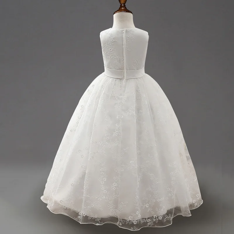 2018 Новое кружевное свадебное платье для девочек вечернее принцессы без рукавов