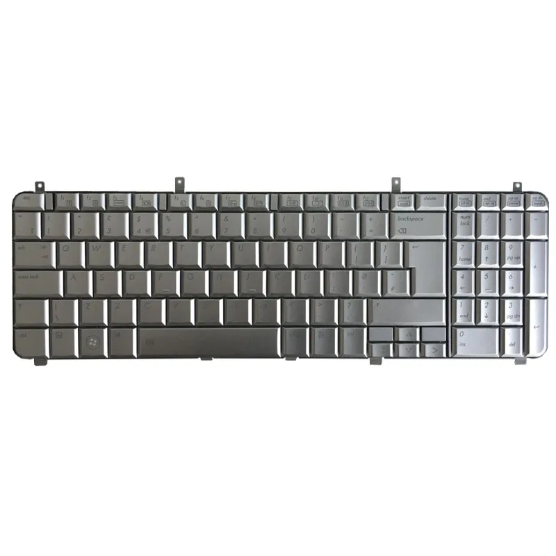 Новая Британская клавиатура aptop для hp Pavilion HDX16 X16 X16T X16-1100 X16-1200 UT6 серебристый с