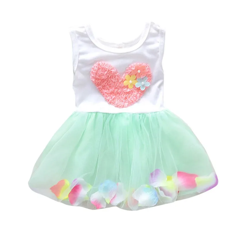 

2018 Kids Girls Summer Dress Princess Party Flower Tutu Dress Baby Clothes Age 0-4Y