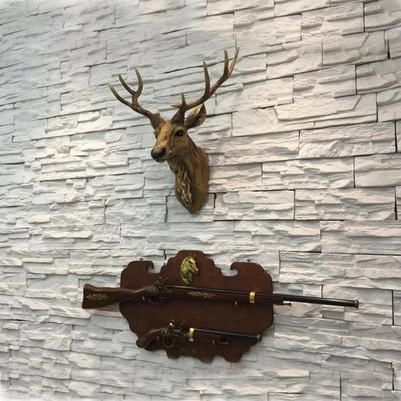 Большая искусственная таксидермическая голова оленя декор стен скульптура