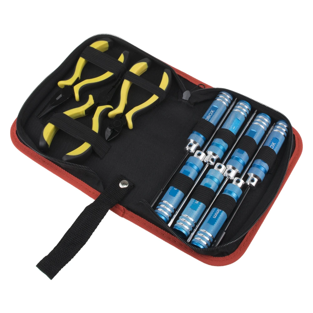 

1set 10 in 1 RC Tool Kit Screwdriver Pliers Professional Hex Repair Tools Kits Box Set RC Model Car Boat Helicopter Plane