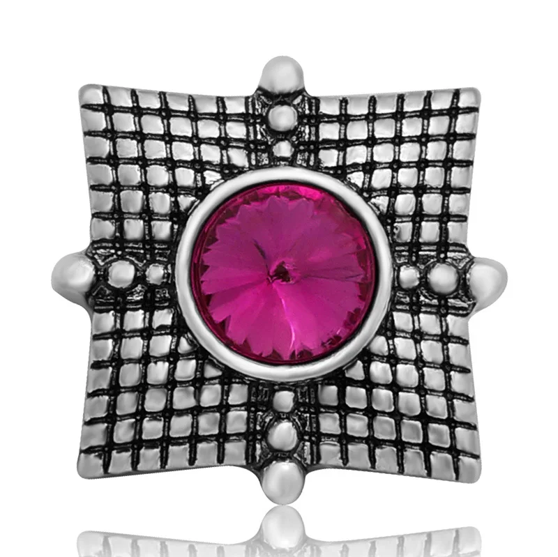 Новые Красивые Стразы с квадратным узором 20 мм металлические кнопки для