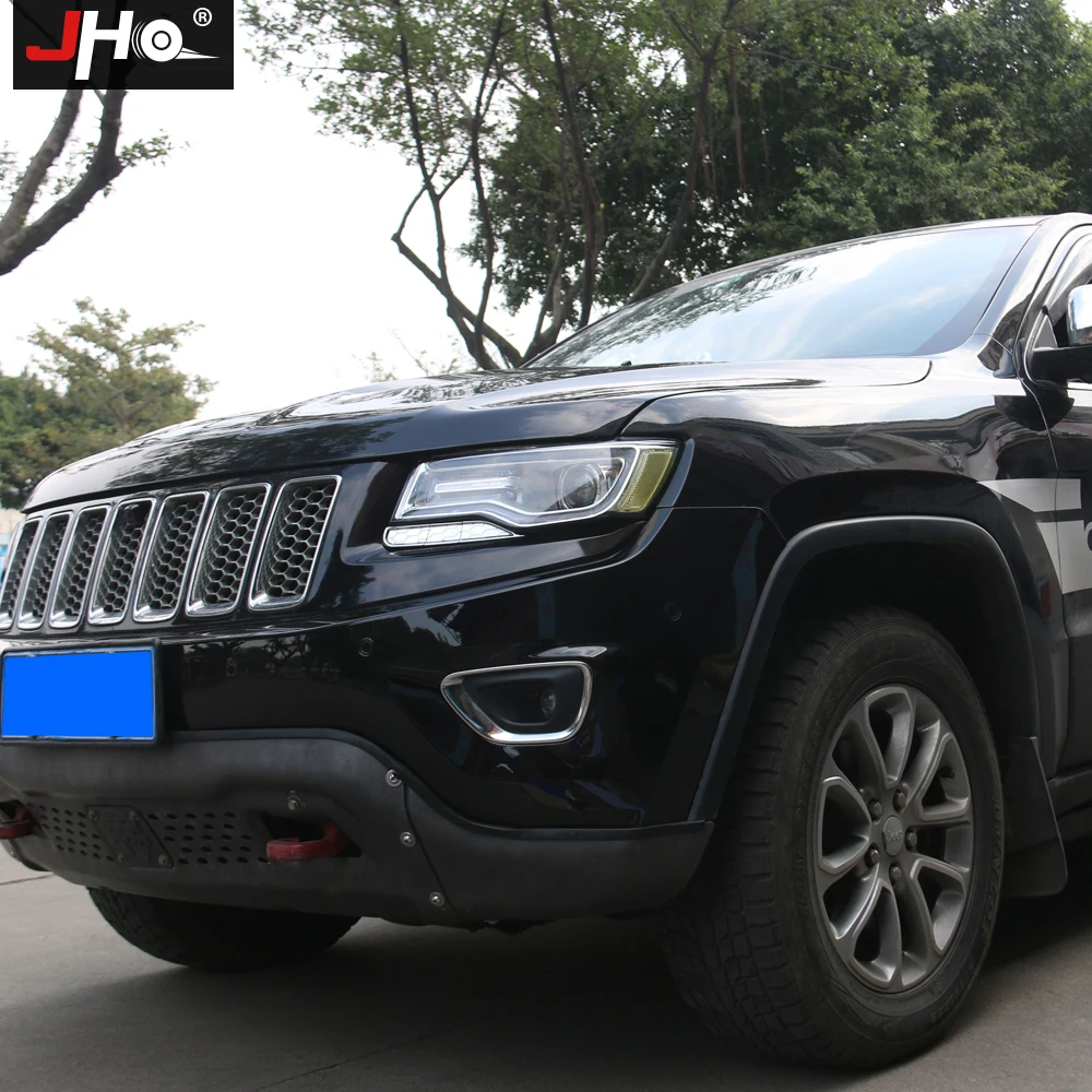 JHO Омыватель передней фары спрей гарнир Накладка для- Jeep Grand Cherokee хромированные автомобильные аксессуары