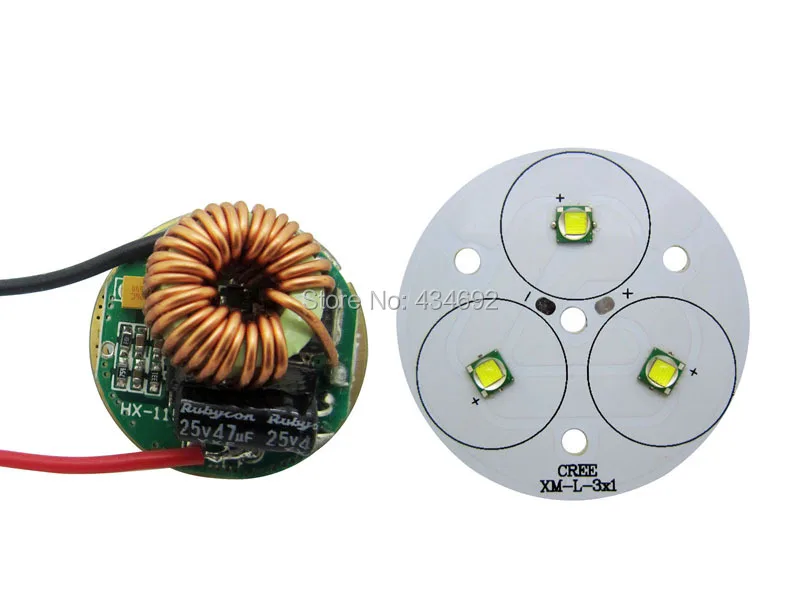 DIY Фонарик Факел 3* Cree XML2 XM-L2 Светодиодный Излучатель Белый 6500 К+ 3* Cree XML2 светодиодный Драйвер драйвер для фонарика