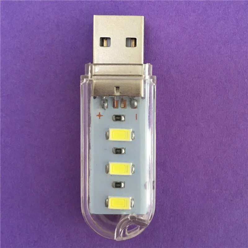 1 шт. M370Y портативная Белая светодиодная мини лампа USB светоизлучающие диоды