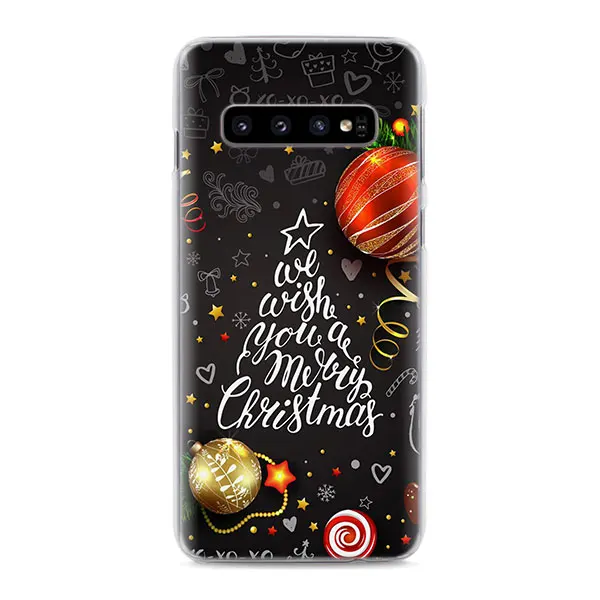 01 Веселый Рождественский Снеговик телефон чехол s для samsung Galaxy S10e S10 S8 S9 плюс M10 M20 M30 A50 S6 S7 края Жесткий Чехол Крышка - Цвет: 01