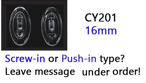 CY201 screw or push 500 шт./лот,, розничная и, очки, силиконовые носоупоры, различные типы и размеры, аксессуары для очков - Цвет: CY201 screw or push