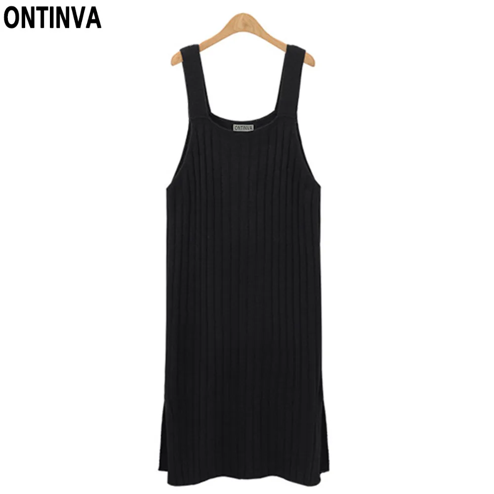 Свитер размера плюс сарафан жилет платья для женщин повседневные свободные