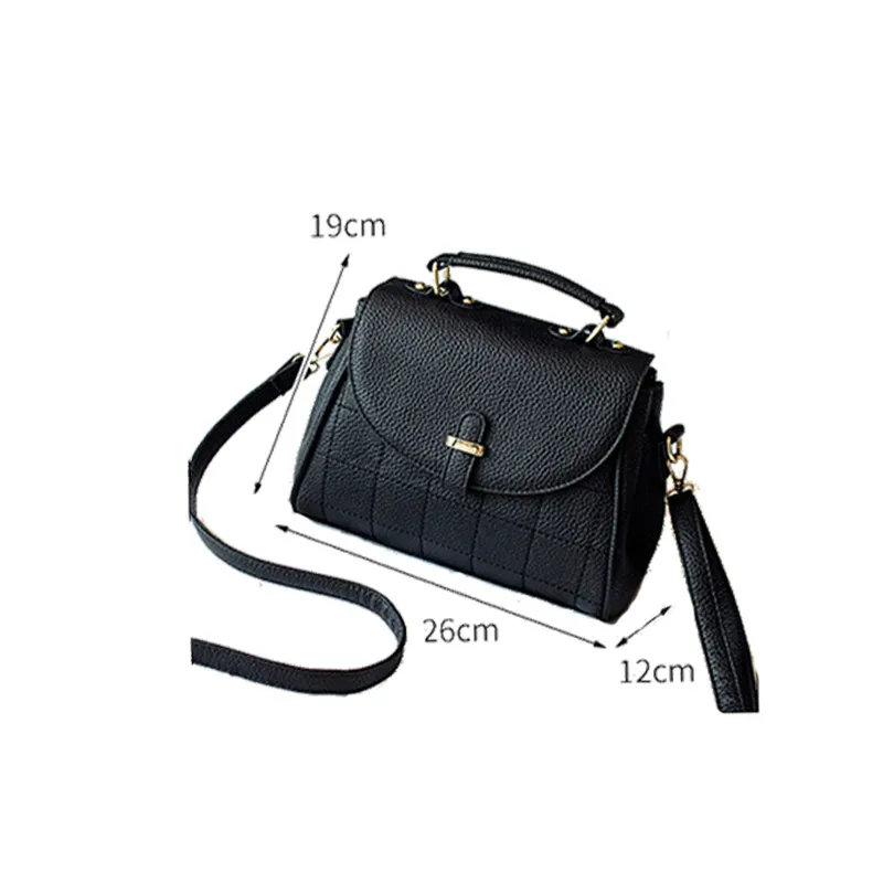 Fashion Korean Women Bag PU Leather Handbags Pure Color Shoulder Plaid Small Flap Crossbody Bags for Messenger | Багаж и сумки