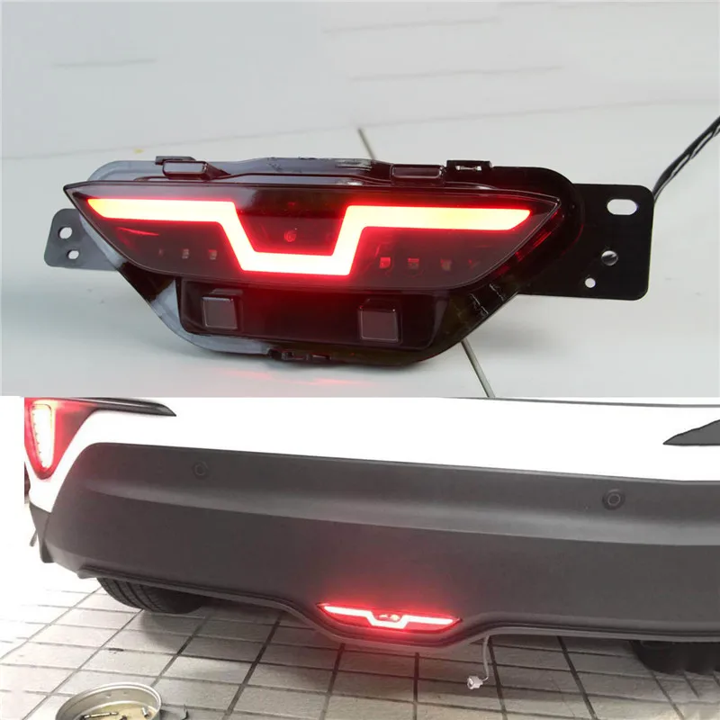 2 шт. для Toyota C-HR CHR Многофункциональный Автомобильный светодиодный бампер задний противотуманная лампа фонарь заднего хода Авто Лампа стоп-сигнал