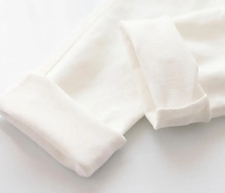 white baby pants Весенне-осенние узкие штанишки карамельного цвета для маленьких девочек-подростков, детские леггинсы, штаны для девочек, детские штаны для детей 6, 8, 10, 12 лет - Цвет: white baby pants