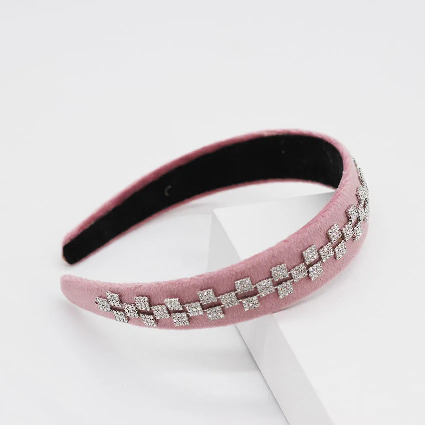 Широкая повязка на голову в стиле барокко Королевская корона тиара Стразы