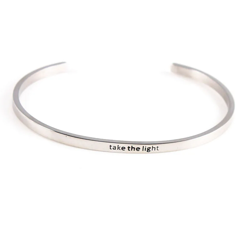 Гравированный из нержавеющей стали браслет с надписью персонализированные