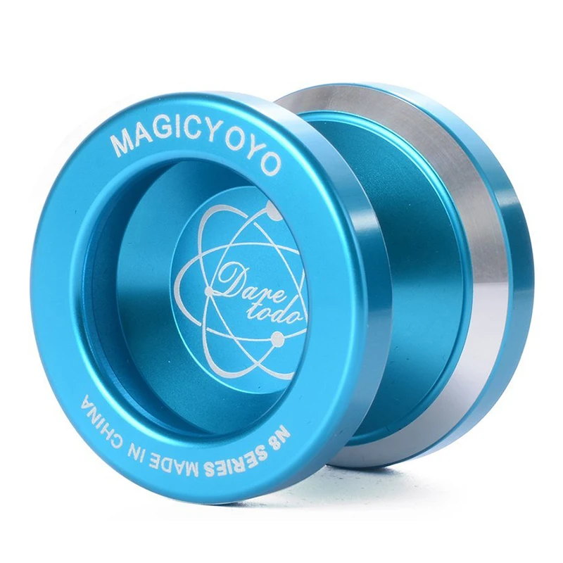 Blue MAGICYOYO N8 алюминиевый сплав йо-йо несущая катушка+ 5 струн+ перчатка - Цвет: Blue