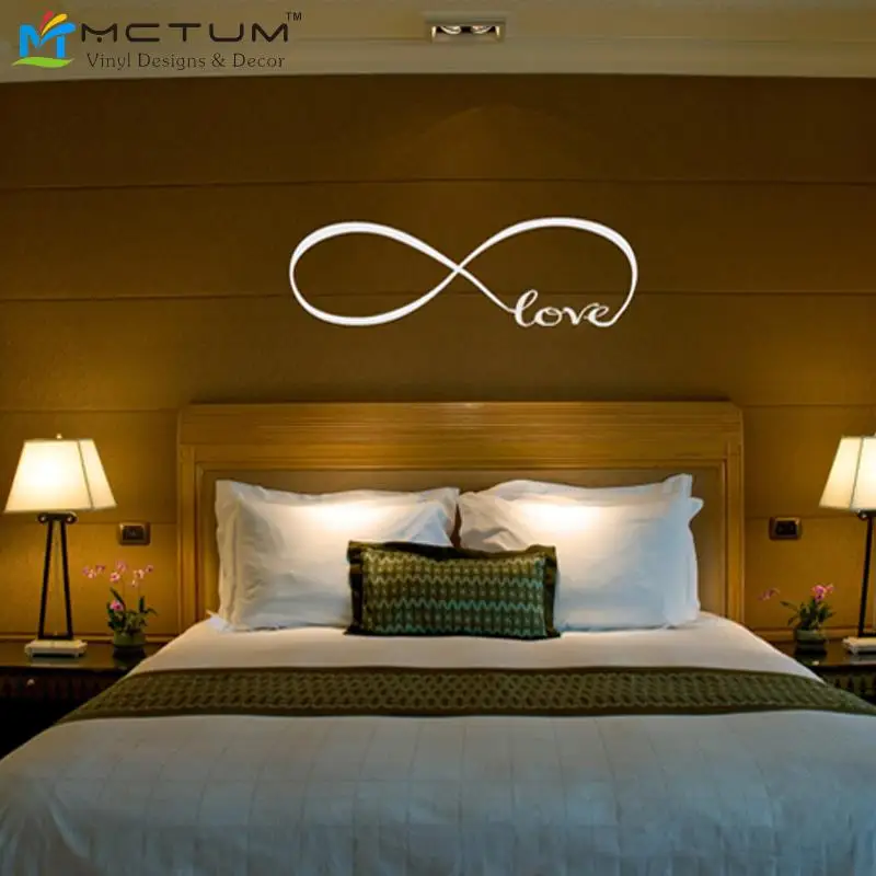 ЛЮБОВЬ Бесконечность Символ спальня персонализированные Виниловые Обои DIY