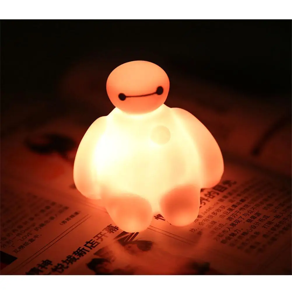 Мультипликационный ночник переключатель Baymax светодиодная лампа портативный