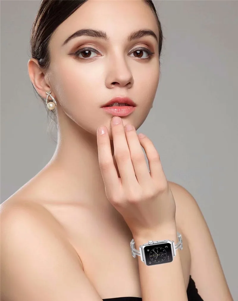Браслет Correa с металлической пряжкой для Apple Watch Band 38 мм 42 Металлический Стальной