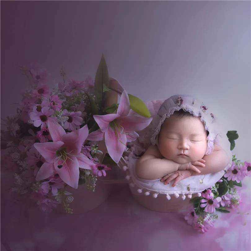 Винтажная Цветочная садовая дамская шляпа без полей для фотосъемки шляпка с подсолнухом для маленькой девочки реквизит для фотосессии шляпа для новорожденных